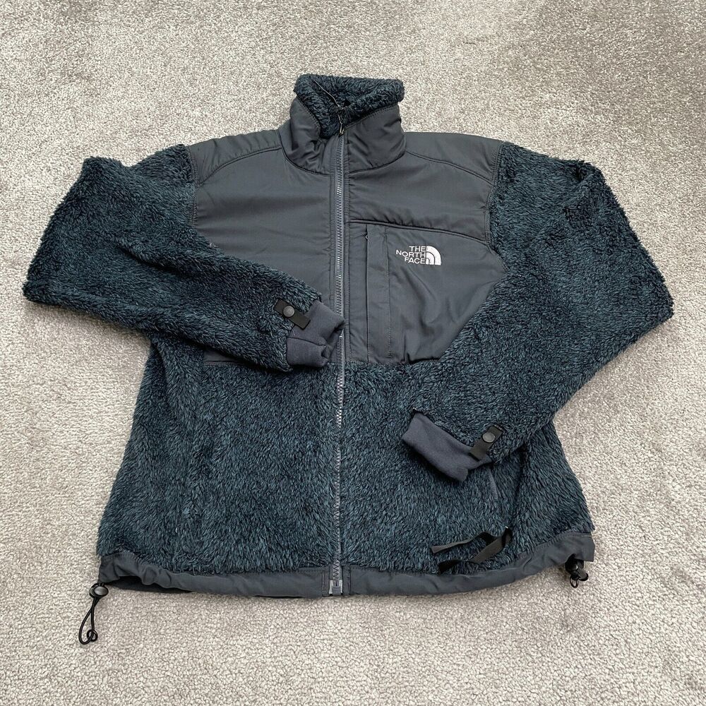 The North Face Summit Series Denali Fuzzy Fleece Jacket Women XS Blue Full Zip